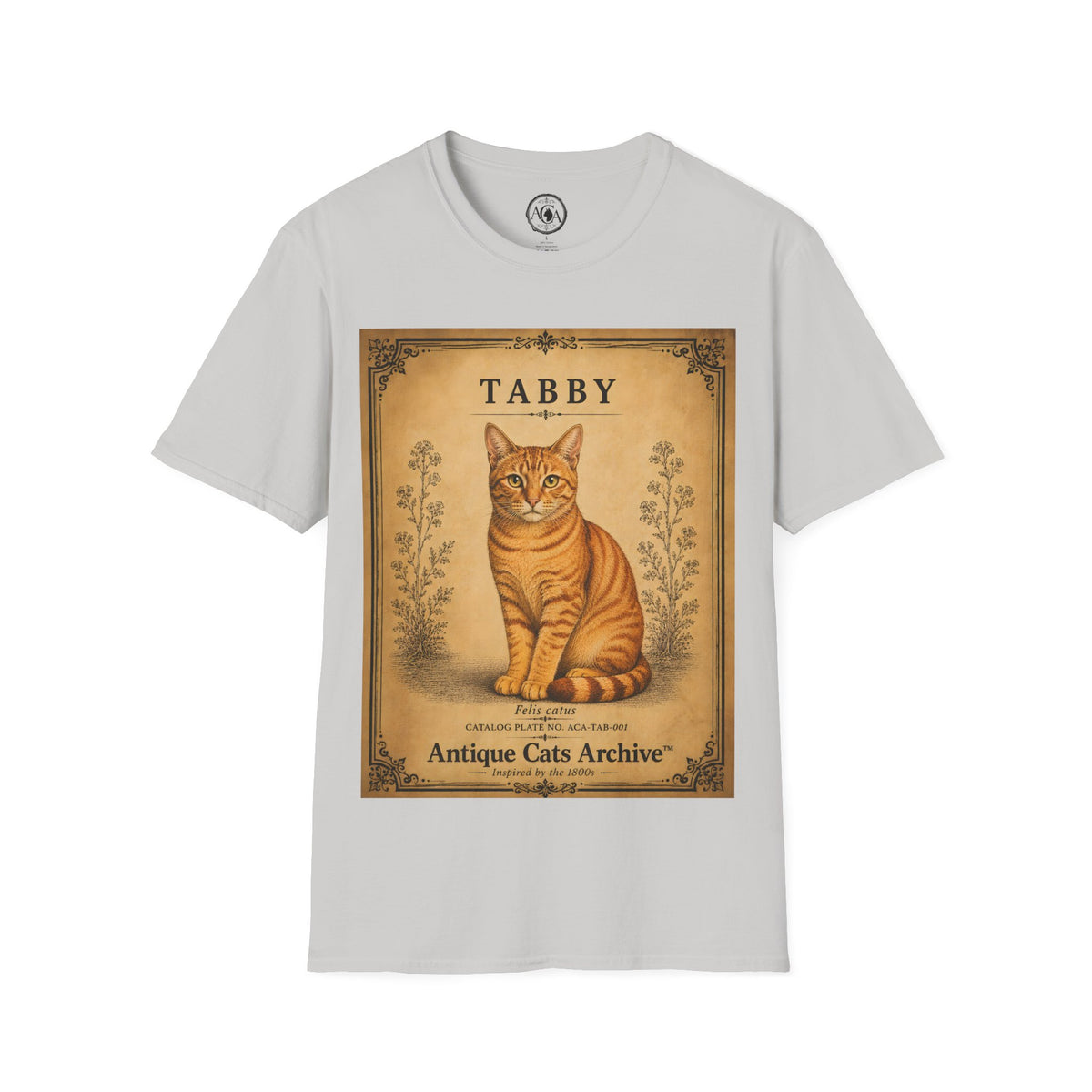 Tabby Cat T-Shirt | Vintage Cat Illustration | Antique Cats Archive™