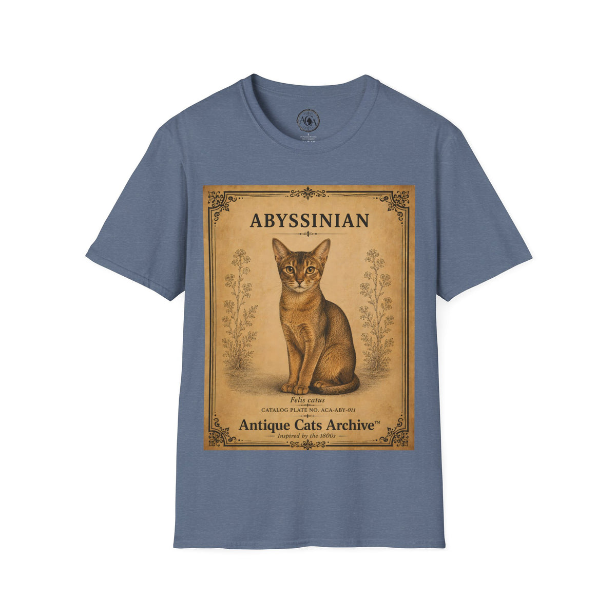 Abyssinian Cat T-Shirt | Vintage Cat Illustration | Antique Cats Archive™